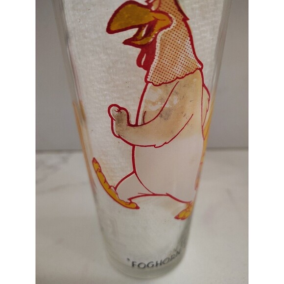 Vintage Foghorn Leghorn Glass Tumbler Pepsi Collector Series Cartoon Character - Picture 5 of 12